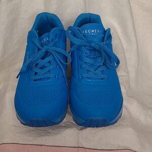 Skechers UNO Vibrant Blue Womens Sneakers